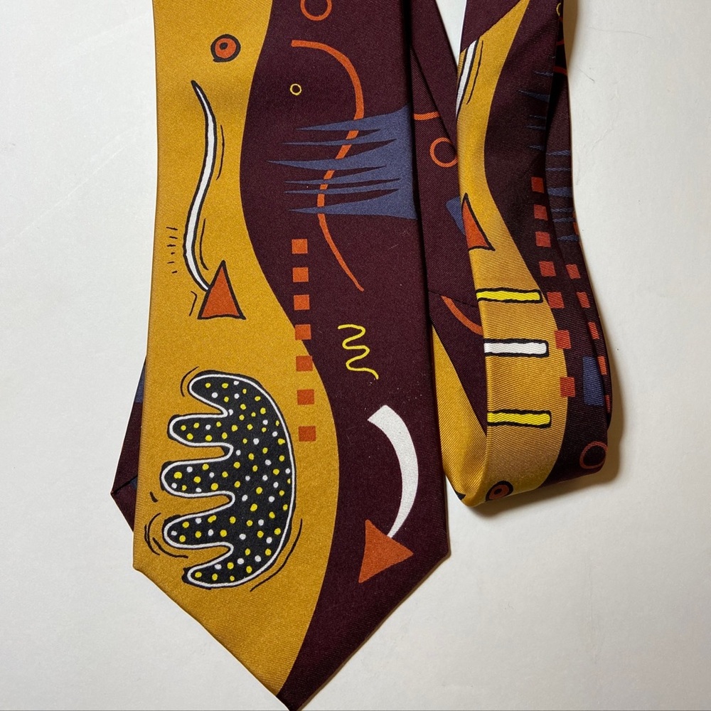 Wassily Kandinsky MCM Men's Tie Vintage Silk Tokyo Spa  1998 Handmade In Korea